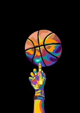 Basketball in pop art