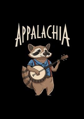 Raccoon with Banjo