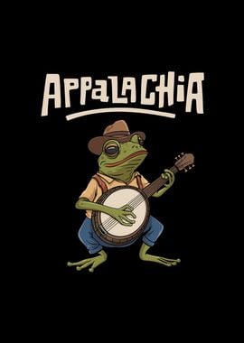 Frog with Banjo Appalachia