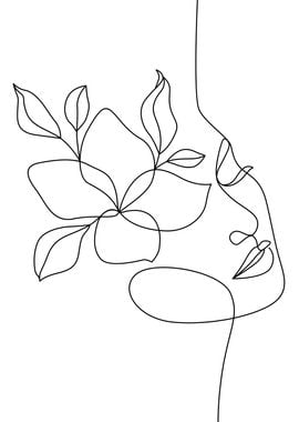 Large woman floral head