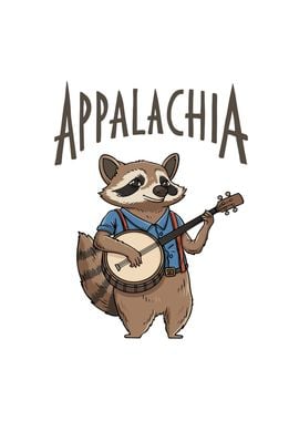 Raccoon with Banjo