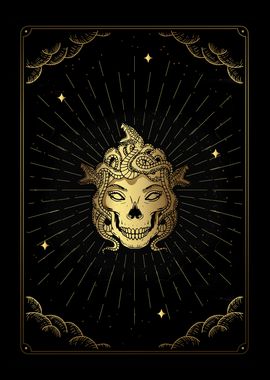 Tarot the Medusa skull