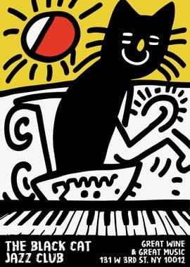 The Black Cat Jazz Poster