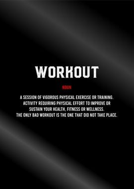 workout definition poster