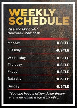 weekly schedule to success