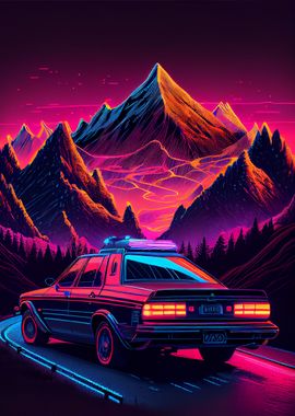 Synthwave Car 14