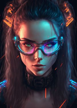 Cyberpunk Girl from future