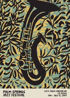 palm springs jazz poster