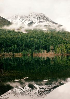 Snowy Mountains at Lake