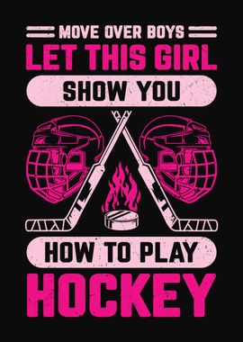 Ice Hockey Girl Design