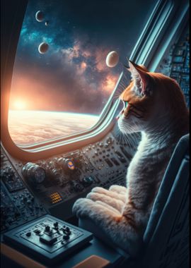 mobile cat in space