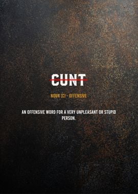 cunt definition text art