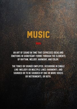 music definition text art