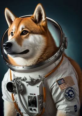 astronaut dogs shiba inu