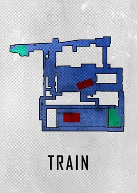 Train White Map