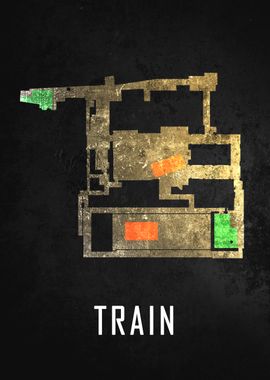 Train Black Map