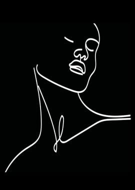 One Line Art Woman