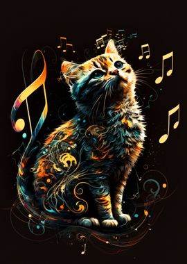 Cat Art Singing