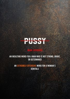 pussy motivational textart