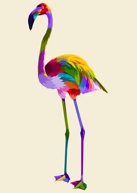 Colorful flamingo