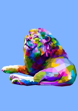 Colorful lion