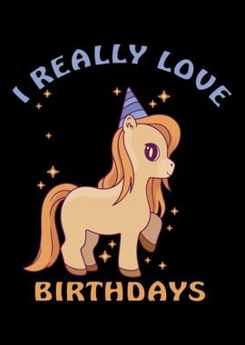 Horse has birthday child b