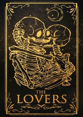 The Lovers Matte Metallic Tarot Card Sticker