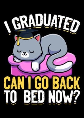 Graduation Cat Lazy