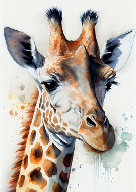 Giraffe Watercolor