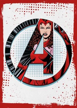 Avengers Logo Scarlet