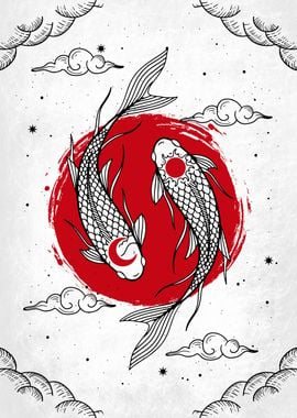 Koi Fish Yin Yang