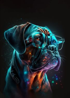 Neon Glasses Dog