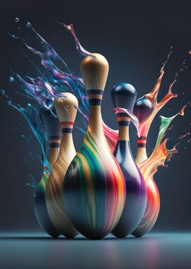 Abstract Bowling Art