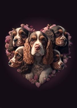  Cockier Spaniel dogs