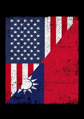 USA Taiwan Flag