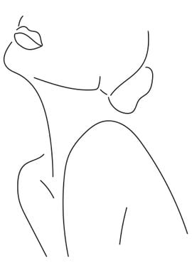 One Line Art Woman