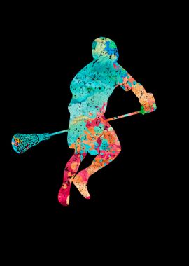 Lacrosse Spieler PopArt