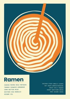 Illustrated Ramen Poster