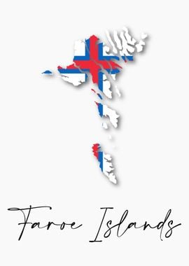 Faroe Islands Map Flag