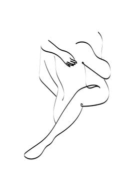 One Line Art Woman