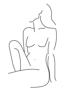 One Line Art Woman