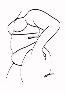 One Line Art Woman