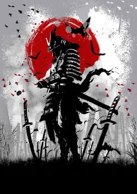 'ready to fight samurai' Poster, picture, metal print, paint by SAIDI ...