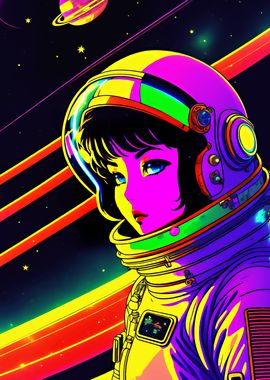 Retro Astronaut girl