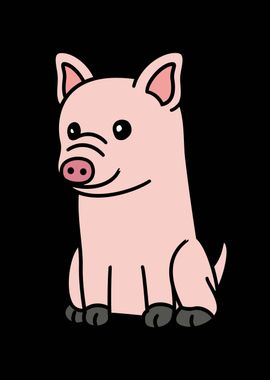 Mini Pig Cartoon 