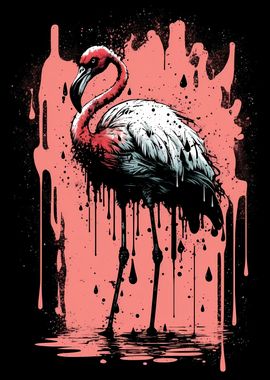 Flamingo Stencil Design