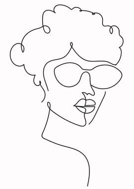 One Line Art Woman