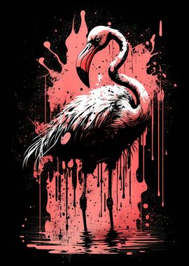 Flamingo Stencil Design