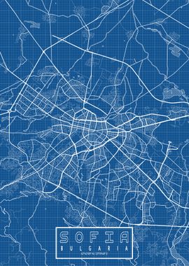 Sofia City Map Blueprint