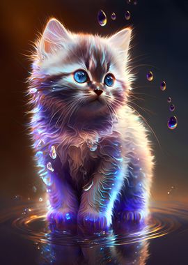 Cute Cosmic Kitten